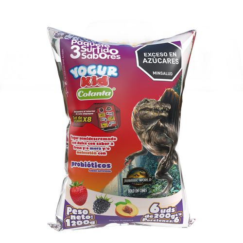 Yogur Kid Surtido Colanta Bolsa X 200 g X 6 U