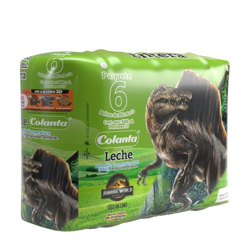 Leche UHT Entera Colanta Bolsa X 900 ml X 6 U