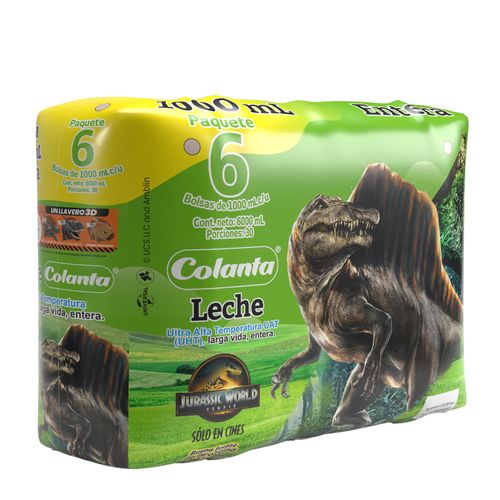Leche UHT Entera Colanta Bolsa de 1000 ml X 6 U