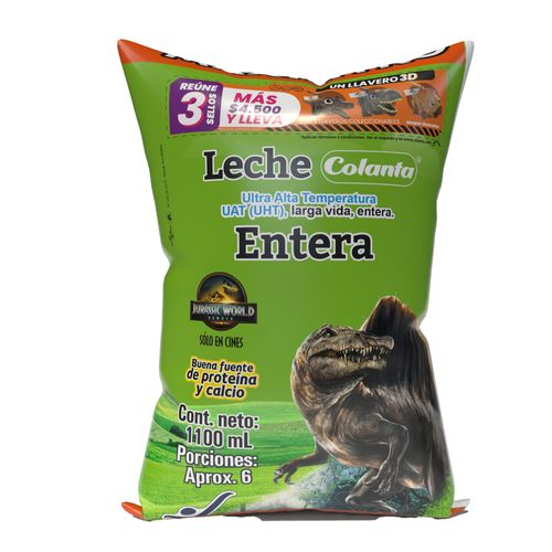 Leche UHT Entera Maxilitro Colanta Bolsa X 1100 ml