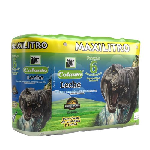 Leche UHT Semidescremada Maxilitro Colanta Bolsa X 1100 ml X 6 U