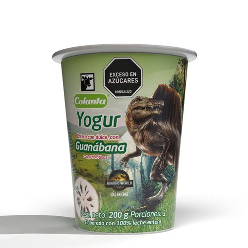 Yogur Entero Guanábana Colanta Vaso X 200 g