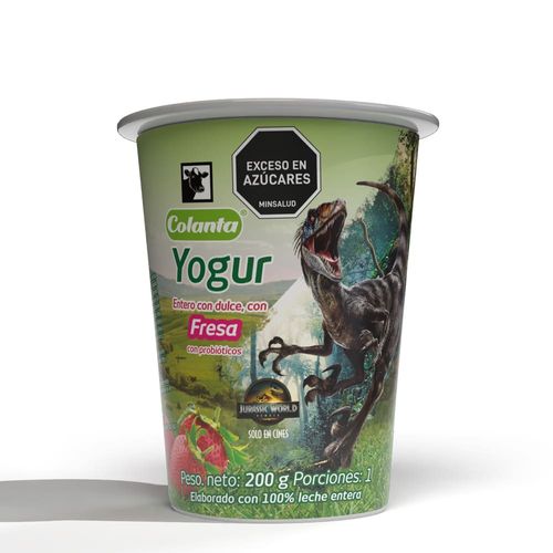 Yogur Entero Fresa Colanta Vaso X 200 g