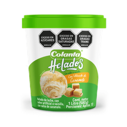 Helado Veteado de Caramelo Colanta X 1 Lt