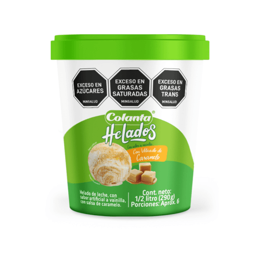 Helado Veteado de Caramelo Colanta X 0.5 Lt