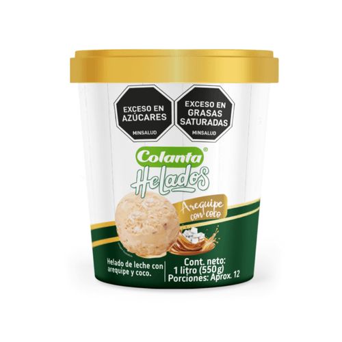 Helado Arequipe con Coco Colanta X 1 Lt