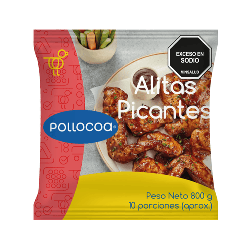 Alitas de pollo picantes PolloCoa X 800 g