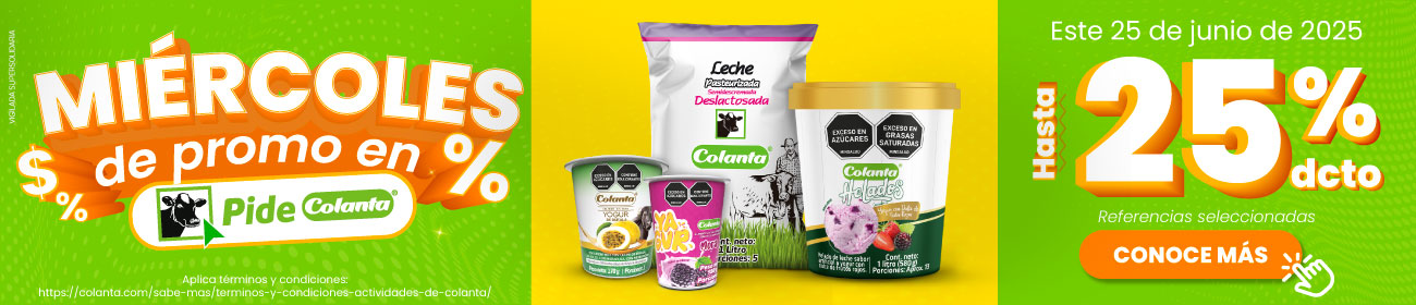Miércoles de descuentos en pidecolanta.co