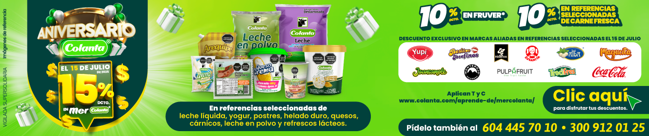 El 15 con el 15% en pidecolanta