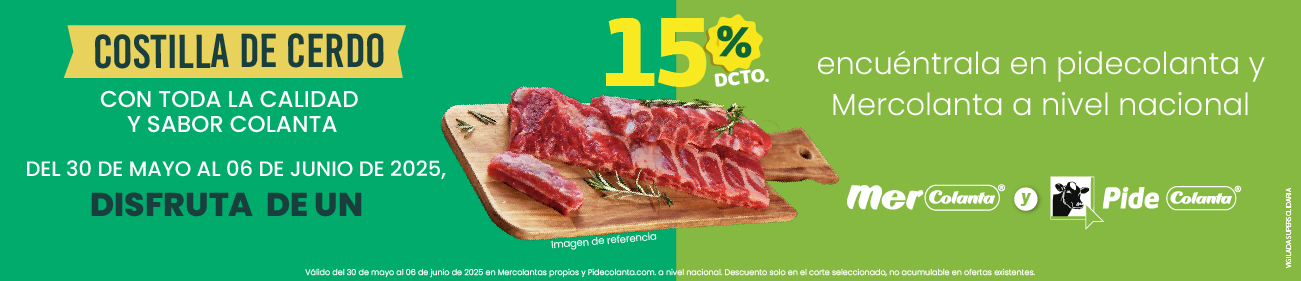 Descuento en Costilla de cerdo
