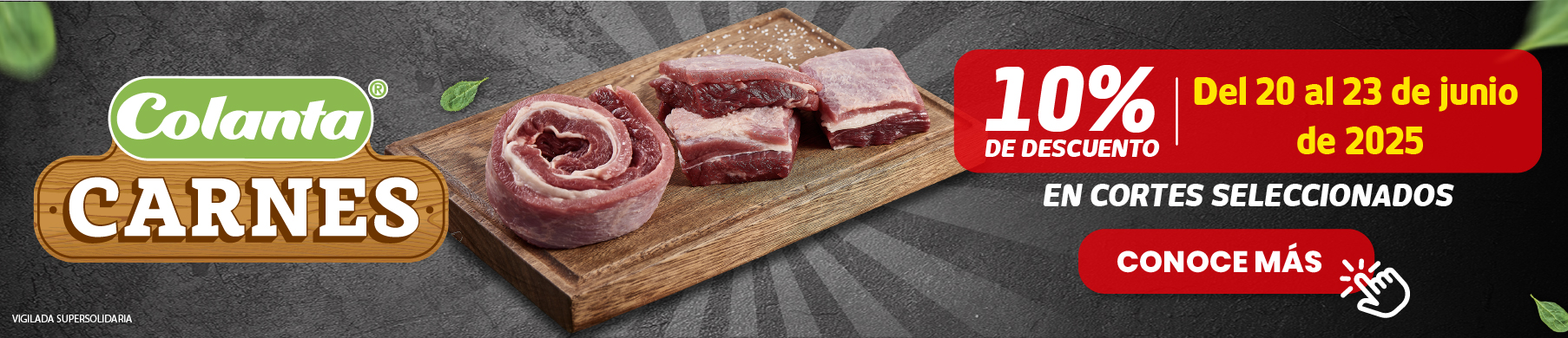 Descuento en carnes en pidecolanta.com