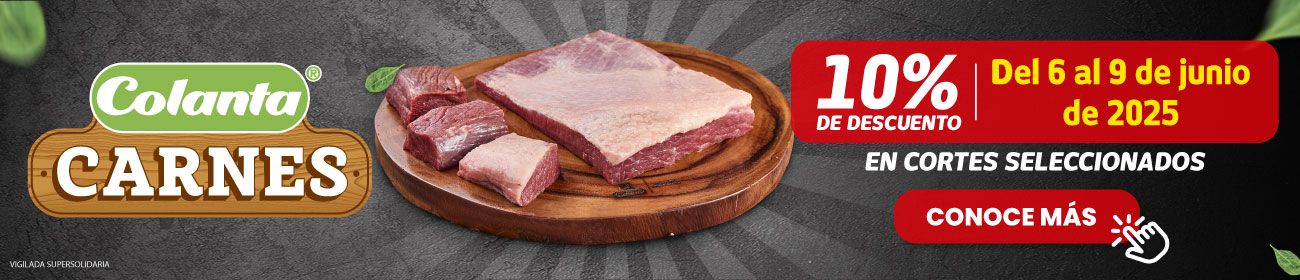 Descuento en carnes en pidecolanta.com