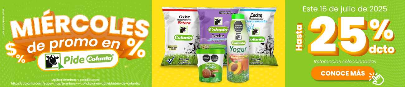 Miércoles de promo en pidecolanta.com